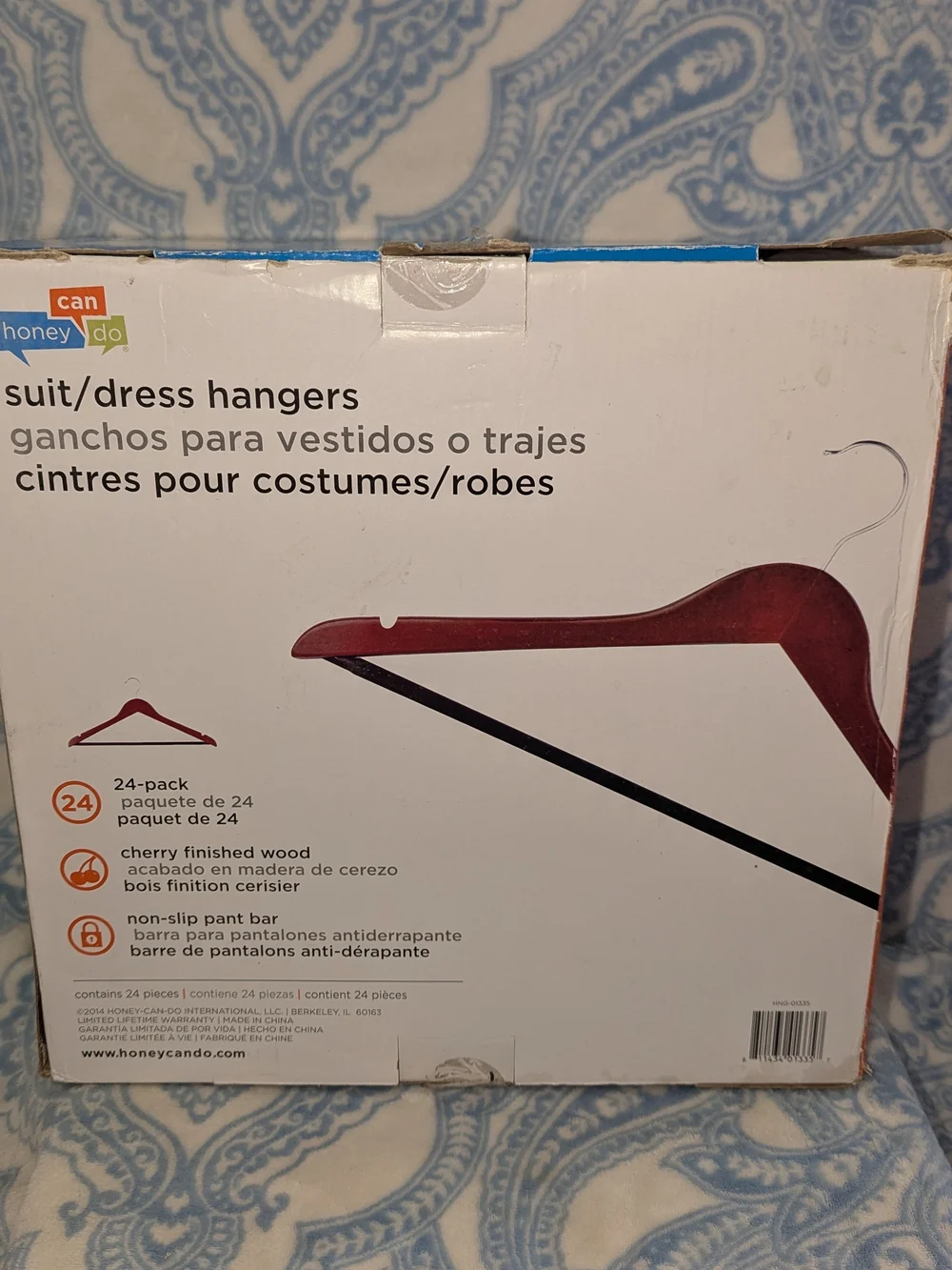 Cherry Wood Dress Hangers - Set of 24